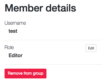 Remove member from group