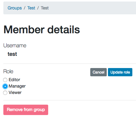 Update role membership